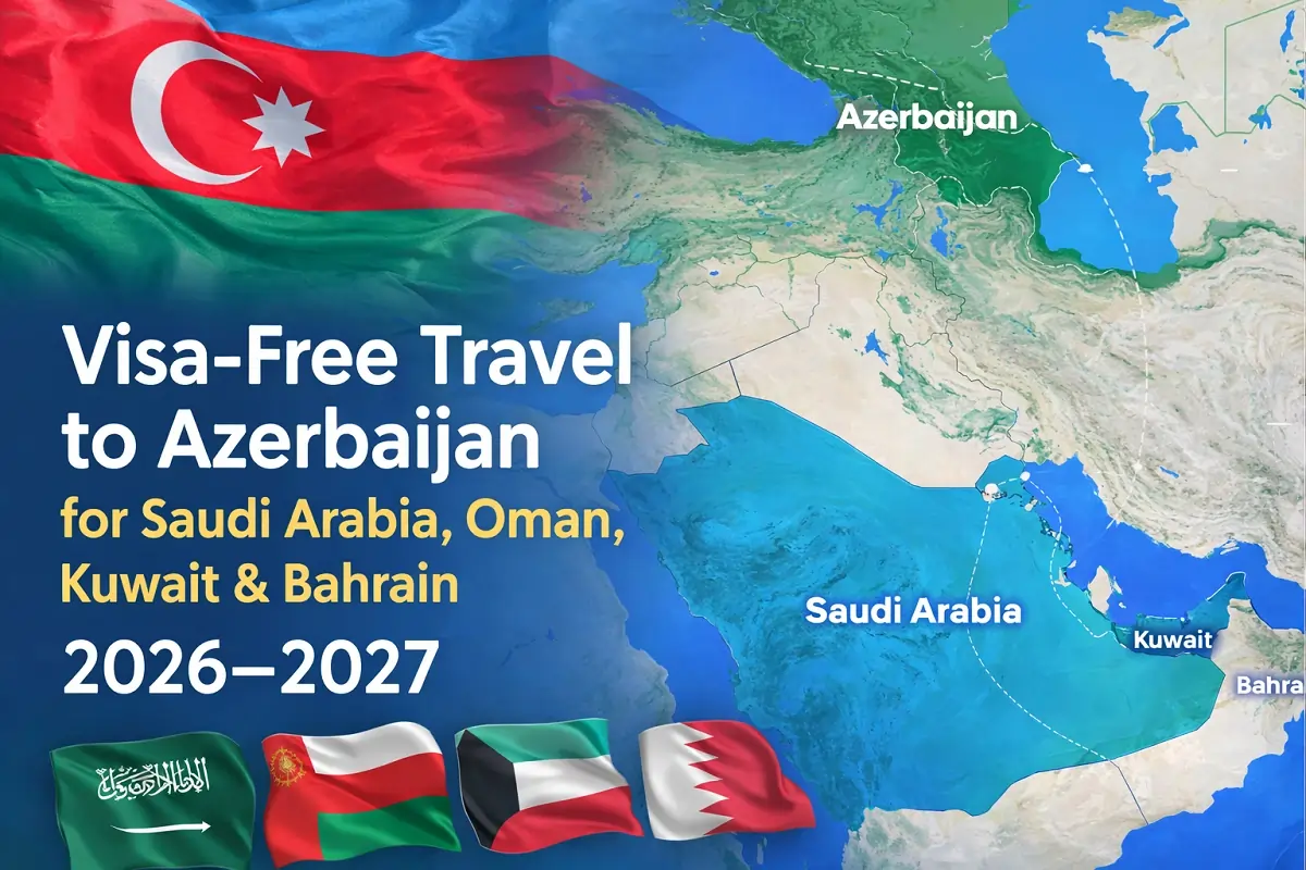 Azerbaijan visa free entry for Saudi Arabia Oman Kuwait Bahrain 2026